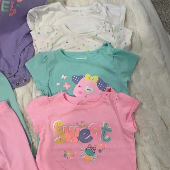 18 piece 7shorts,2pants,4shirts,5 onesies. Good condition. 6-9 months.. - Picture 2 of 16